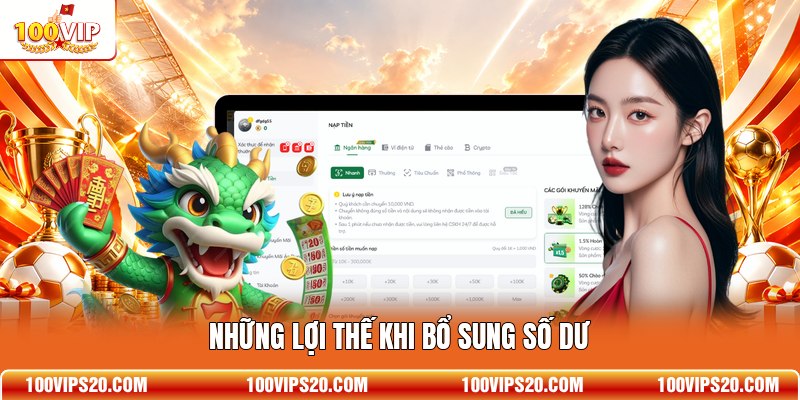 Những lợi thế khi bổ sung số dư